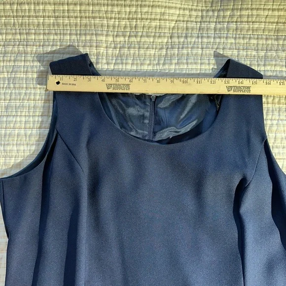 Karen Miller New York Navy Dress With Matching Jacket, Size 18 - Picture 9 of 16